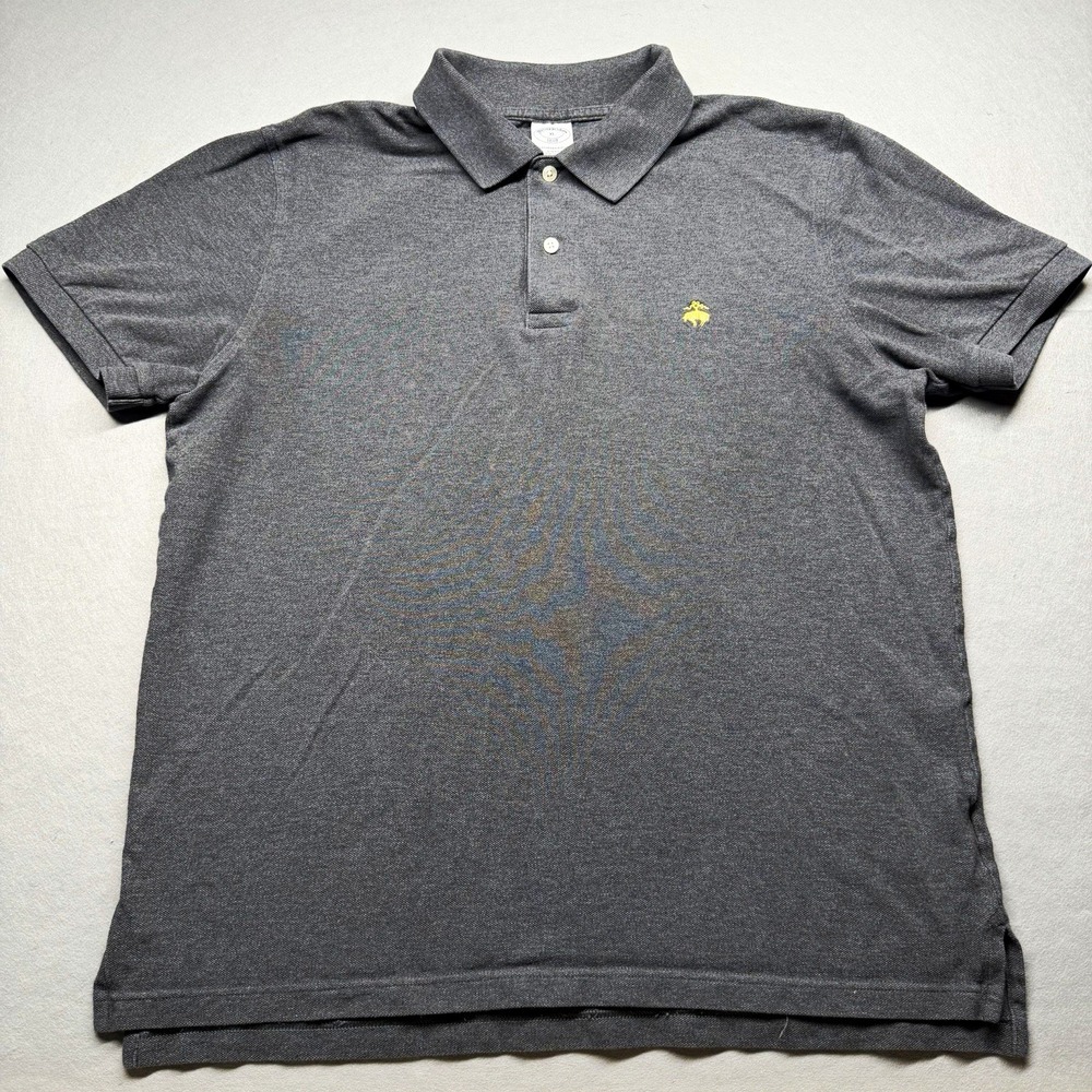 Brooks Brothers 1818 Performance Polo Men's XL Gray Slim Fit Cotton - Picture 1 of 8
